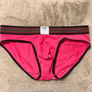 BIKE Pink Mesh Briefs with Black Trim